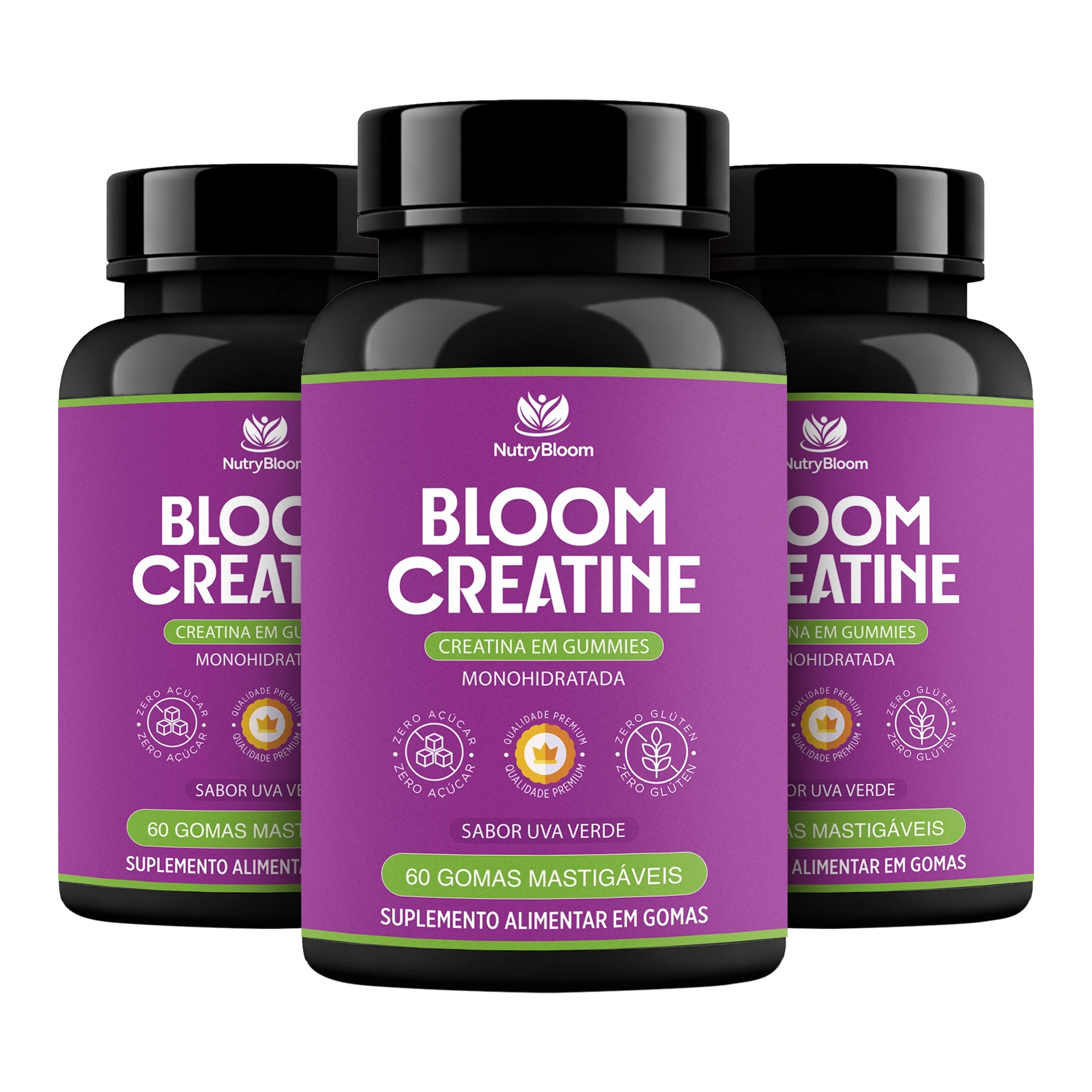 Bloom Creatine - Kit com 3 unidades